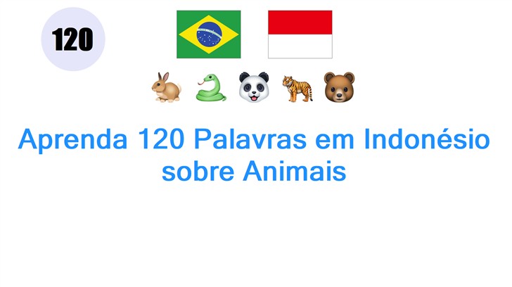 Aprenda 120 Palavras em Indonésio sobre Animais